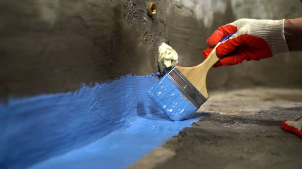 Commercial Waterproofing project at a Cordova, NC business property by SJ Waterproofing Pros